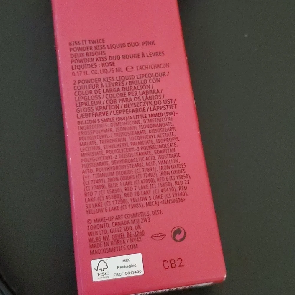 MAC cosmetics kiss it twice powder kiss‎ liquid duo pink new